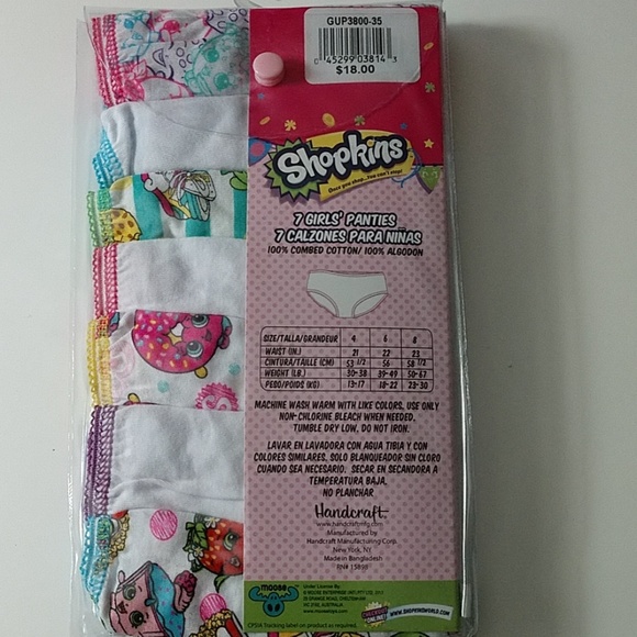 Shopkins "Once You Shop" Girls Panties 7 Pk NWT - Picture 6 of 8